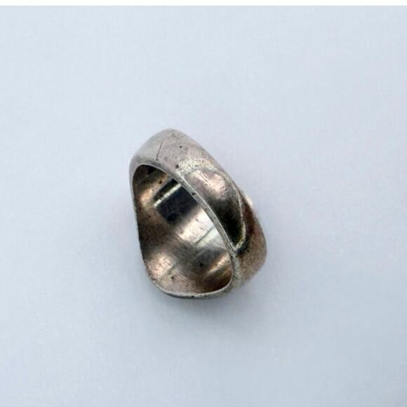 Vintage Post-1979 Mexican Sterling Silver Modernist Bypass Ring - Picture 3 of 8